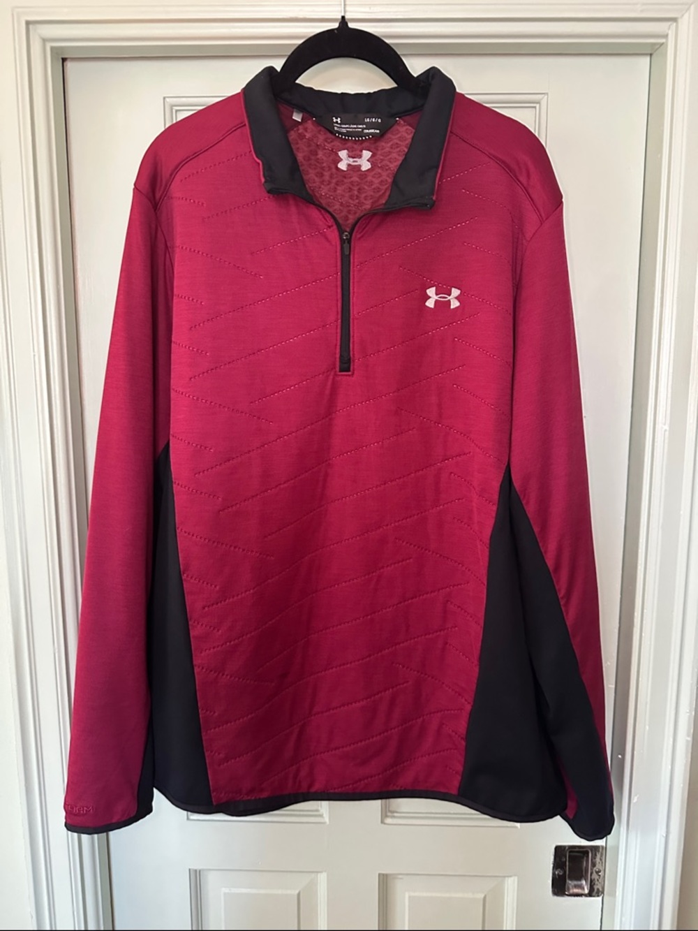 Under Armour Men's Maroon and Black Half-Zip Performance Jacket